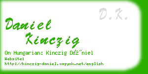 daniel kinczig business card